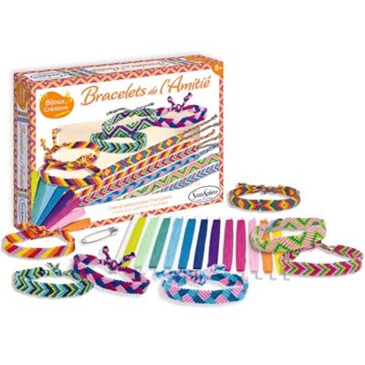 Sentosphère Vänskapsarmband kreativ låda för barn från 8 år skapande av 12 brasilianska armband med färgglada trådar 80004 Sentosphère Vänskapsarmband kreativ låda för barn från 8 år skapande av 12 brasilianska armband med färgglada trådar 80004