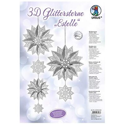 Ursus Hobbypaket - Glitterstjärnor - Silver Ursus Hobbypaket - Glitterstjärnor - Silver