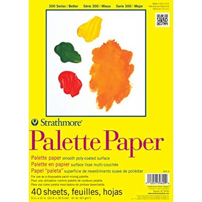Strathmore Pro-Art Palette Palettpapper Pad 23 cm x 30 cm, Vit Strathmore Pro-Art Palette Palettpapper Pad 23 cm x 30 cm, Vit