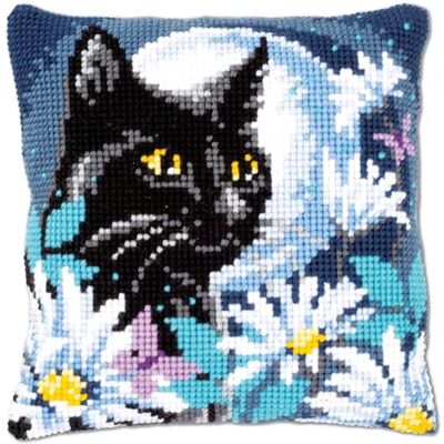 Vervaco PN-0148218 Katt på natten förtryckt, bomull, flerfärgad, 40 x 40 cm Vervaco PN-0148218 Katt på natten förtryckt, bomull, flerfärgad, 40 x 40 cm