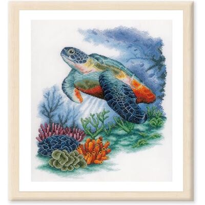Lanarte Vervaco korsstygn räknat kit komplett set broderi undervattensskatter kreativ fritid hem dekoration DIY present ca. 33 x 40 cm Counted Cross Stitch broderi Lanarte Vervaco korsstygn räknat kit komplett set broderi undervattensskatter kreativ fritid hem dekoration DIY present ca. 33 x 40 cm Counted Cross Stitch broderi