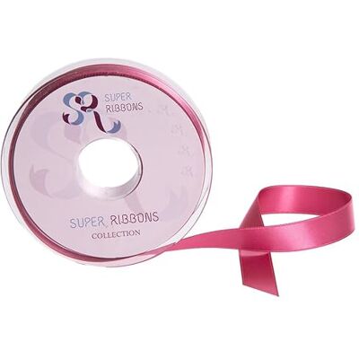 SUPER RIBBONS SR ®™ – full rulle 6 mm dubbelsidiga satinband, 20 meter på rulle – vinröd rosa SUPER RIBBONS SR ®™ – full rulle 6 mm dubbelsidiga satinband, 20 meter på rulle – vinröd rosa