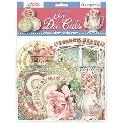 Stamperia International Clear Die Cuts Casa Granada, flerfärgad, 15 x 30 cm (DFLDCP22) Stamperia International Clear Die Cuts Casa Granada, flerfärgad, 15 x 30 cm (DFLDCP22)