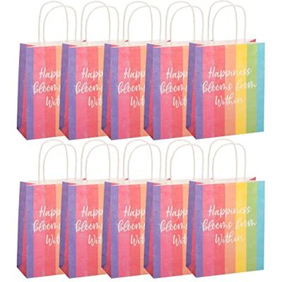 Idena 90058 – Presentpåse regnbåge, 10 stycken, present, presentpåse, födelsedag, flerfärgad, 8 x 18 x 23 cm Idena 90058 – Presentpåse regnbåge, 10 stycken, present, presentpåse, födelsedag, flerfärgad, 8 x 18 x 23 cm