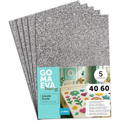 m-office Eva-gummiark, färgglada paljetter, crepe suddgummi, 40 x 60 cm för scrapbooking, skola, kreativa kort, hantverk, scentårtor, skola eller konstprojekt m-office Eva-gummiark, färgglada paljetter, crepe suddgummi, 40 x 60 cm för scrapbooking, skola, kreativa kort, hantverk, scentårtor, skola eller konstprojekt