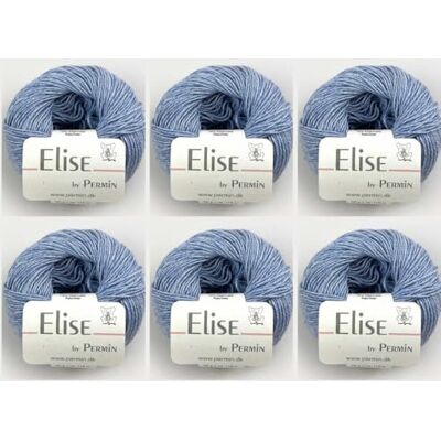 MARUSSIA 6 x Elise by Permin – lyxigt bomullsgarn (25 g/115 m) (22 blå) MARUSSIA 6 x Elise by Permin – lyxigt bomullsgarn (25 g/115 m) (22 blå)