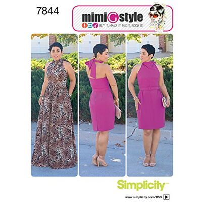 burdastyle Simplicity s7844.h5 snittmönster klänning papper vit 21 x 15 cm burdastyle Simplicity s7844.h5 snittmönster klänning papper vit 21 x 15 cm