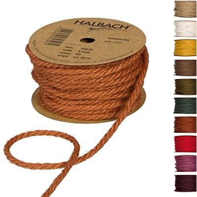 Halbach Seidenbänder Halbach sidenband jutesnöre, jute, konjak, 5 mm 20 m Halbach Seidenbänder Halbach sidenband jutesnöre, jute, konjak, 5 mm 20 m