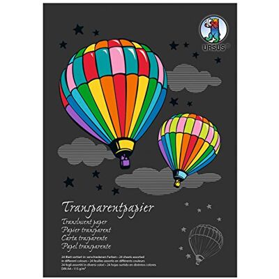 Ursus Paper DIN A4 115 g 12164699SE pysseldyna 24 ark 17 blandade färger – transparent Ursus Paper DIN A4 115 g 12164699SE pysseldyna 24 ark 17 blandade färger – transparent