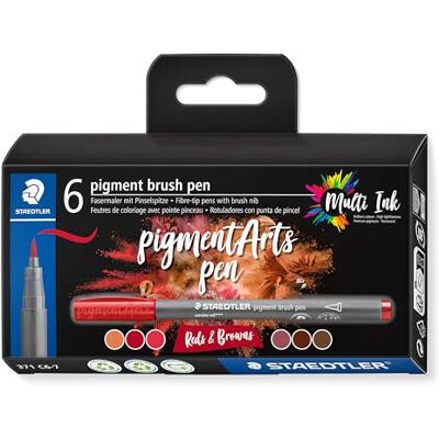 Staedtler Modell 371c6-7 Röd & Brun Filtpenna - Filtpenna Staedtler Modell 371c6-7 Röd & Brun Filtpenna - Filtpenna