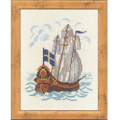 Permin korsstygn broderiförpackning fartyg svenskt räkningsmönster Permin korsstygn broderiförpackning fartyg svenskt räkningsmönster