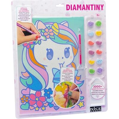 DIAMANTINY Design Art Kawaii enhörning blommor, flerfärgad, 90018 DIAMANTINY Design Art Kawaii enhörning blommor, flerfärgad, 90018