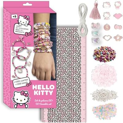 CERDÁ LIFE'S LITTLE MOMENTS DIY Hello Kitty armband set Kreativt kit med pärlor, berlocker, elastisk och exklusiv Sanrio-design Kreativt 1 000 st för kreativa flickor CERDÁ LIFE'S LITTLE MOMENTS DIY Hello Kitty armband set Kreativt kit med pärlor, berlocker, elastisk och exklusiv Sanrio-design Kreativt 1 000 st för kreativa flickor