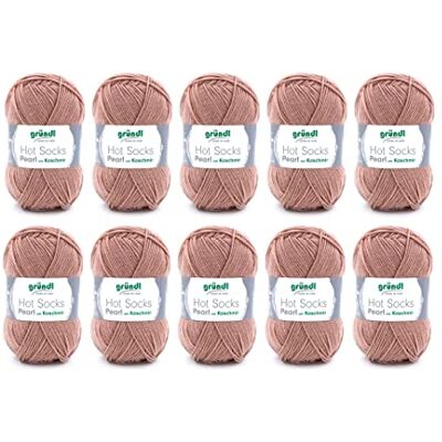 Gründl Hot Socks Pearl uni stickull (gosig mjuk strumpull av 75% merinoull, 20% polyamid, 5% kashmir, 50 g/200 m, nåltjocklek: 2,5 – 3, 10 x 50 g), kamel, 40 x 37 x 11 cm Gründl Hot Socks Pearl uni stickull (gosig mjuk strumpull av 75% merinoull, 20% polyamid, 5% kashmir, 50 g/200 m, nåltjocklek: 2,5 – 3, 10 x 50 g), kamel, 40 x 37 x 11 cm