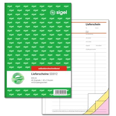 Sigel SD011 leveransbevis självskrivande A5, 3 x 40 ark 1 Stück Sigel SD011 leveransbevis självskrivande A5, 3 x 40 ark 1 Stück