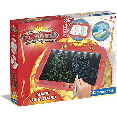 Clementoni Gormiti magiska LED-ljuseffekter 3 år kreativt spel raderbar tavla ritset för barn, 16356, flerfärgad Clementoni Gormiti magiska LED-ljuseffekter 3 år kreativt spel raderbar tavla ritset för barn, 16356, flerfärgad