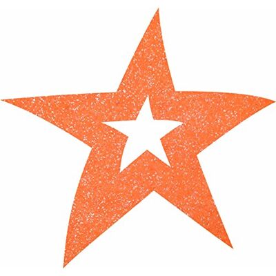 Petra's Bastel News Petra's Bastel-News 35 x stjärna med stjärna 40 mm gjord av glitterfilt: färg: orange streudeko, fliz, 18 x 12 x 3 cm Petra's Bastel News Petra's Bastel-News 35 x stjärna med stjärna 40 mm gjord av glitterfilt: färg: orange streudeko, fliz, 18 x 12 x 3 cm