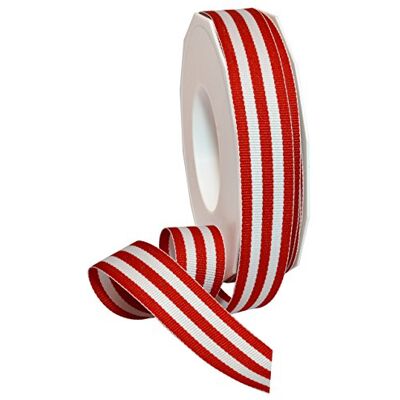 Morex Striped Polyester Grosgrain Ribbon, Party Decorations, Gift Wrapping, Fun Patterns, 7/8" by 20 yd., Red Morex Striped Polyester Grosgrain Ribbon, Party Decorations, Gift Wrapping, Fun Patterns, 7/8" by 20 yd., Red