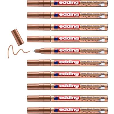 edding 780 markeringsmärke i koppar 10 glansiga målarpennor 0,8 mm extra fin spets för ritning, färgläggning, scrapbooking, vattentät, mycket ogenomskinlig edding 780 markeringsmärke i koppar 10 glansiga målarpennor 0,8 mm extra fin spets för ritning, färgläggning, scrapbooking, vattentät, mycket ogenomskinlig