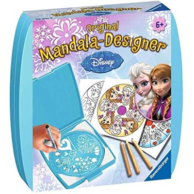Ravensburger Mandala Designer Mini Frozen 29835, lära sig att rita med Anna och Elsa för barn från 6 år, kreativt teckenset med mandala-mall för färgglada mandalas Ravensburger Mandala Designer Mini Frozen 29835, lära sig att rita med Anna och Elsa för barn från 6 år, kreativt teckenset med mandala-mall för färgglada mandalas