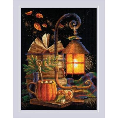 Riolis korsstygn broderiförpackning mysig höst, räkningsmönster, 18 x 24 cm Riolis korsstygn broderiförpackning mysig höst, räkningsmönster, 18 x 24 cm