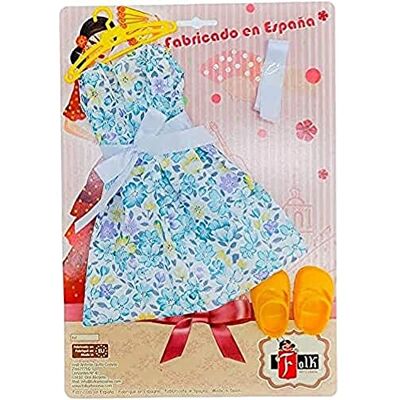 Folk Artesanía -V421-19 Sintra, Simona Dockklänning, Blommig, Färg Gul (V421-19) Folk Artesanía -V421-19 Sintra, Simona Dockklänning, Blommig, Färg Gul (V421-19)