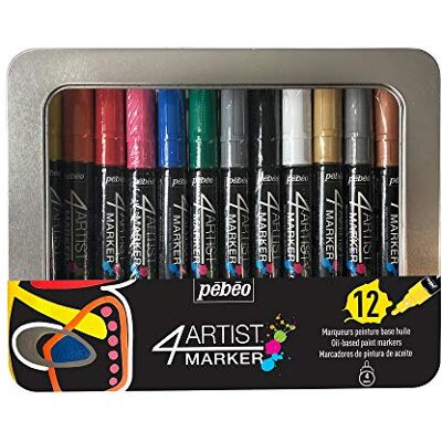 PEBEO 4Artist metall markörset – 4 mm, set med 12 PEBEO 4Artist metall markörset – 4 mm, set med 12