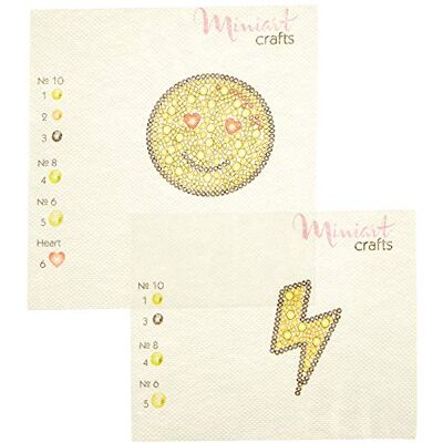 Miniart Crafts Patch Emblem/Smiley/Blixt, Flerfärgad, En Storlek Miniart Crafts Patch Emblem/Smiley/Blixt, Flerfärgad, En Storlek