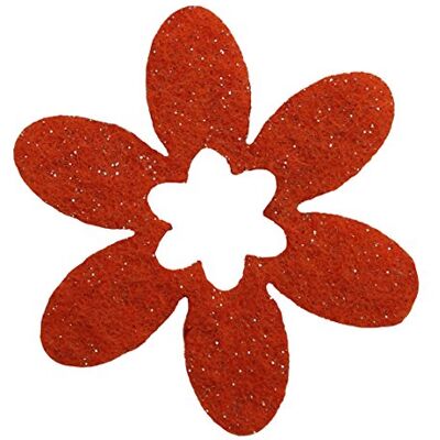 Petra's Bastel News Petra's Craft-News 100 x blomma 40 mm med blomurringning, glitterfilt, ensidig glitter, fliss, orange, 18 x 12 x 5 cm Petra's Bastel News Petra's Craft-News 100 x blomma 40 mm med blomurringning, glitterfilt, ensidig glitter, fliss, orange, 18 x 12 x 5 cm