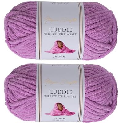 Utopia Crafts Cuddle Supertjockt Chenillegarn Lavendel, 100 g 60 m Nystan, Fluffigt, Mjukt & Lätt att Använda, Chunkygarn för Virkning & Stickning, Nybörjarvänligt Alternativ till Ullgarn 2-pack Utopia Crafts Cuddle Supertjockt Chenillegarn Lavendel, 100 g 60 m Nystan, Fluffigt, Mjukt & Lätt att Använda, Chunkygarn för Virkning & Stickning, Nybörjarvänligt Alternativ till Ullgarn 2-pack