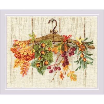 Riolis Counted Cross Stitch Kit 30 cm x 9,5 cm höstgåvor (14 antal) Riolis Counted Cross Stitch Kit 30 cm x 9,5 cm höstgåvor (14 antal)