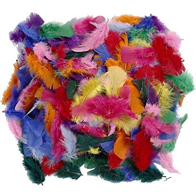 Creativ Fjädrar, storlek 7 – 8 cm, asstd-färger, 50 g Creativ Fjädrar, storlek 7 – 8 cm, asstd-färger, 50 g