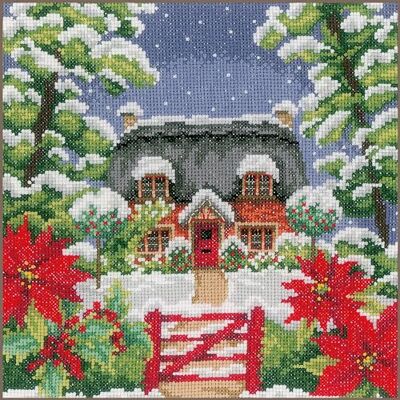 Vervaco Kit au Point räknas 4 årstider, vinter, vit, ca. 22 x 22 cm Vervaco Kit au Point räknas 4 årstider, vinter, vit, ca. 22 x 22 cm