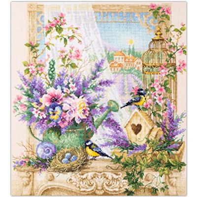 Magic Needle 515-280 ZW Provence korsstygnsset med räkningsmönster kvistutgåva, bomull, flerfärgad, 35 x 40 cm Magic Needle 515-280 ZW Provence korsstygnsset med räkningsmönster kvistutgåva, bomull, flerfärgad, 35 x 40 cm