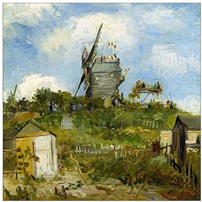 ArtPlaza Van Gogh Vincent – Blut Fin väderkvarn, dekorativ panel, trä, flerfärgad, 50 x 1,8 x 50 cm ArtPlaza Van Gogh Vincent – Blut Fin väderkvarn, dekorativ panel, trä, flerfärgad, 50 x 1,8 x 50 cm