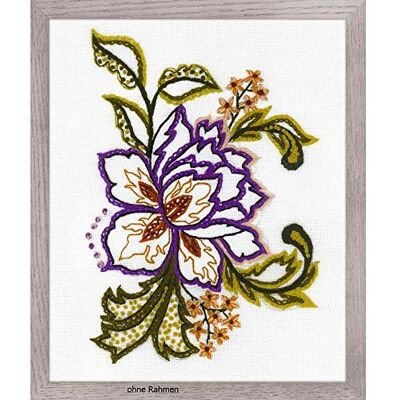 Riolis Blommor skiss broderiförpackning, bomull, flerfärgad, 15 x 18 x 0,1 cm Riolis Blommor skiss broderiförpackning, bomull, flerfärgad, 15 x 18 x 0,1 cm