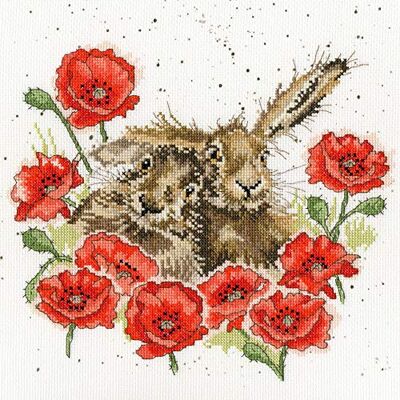 Bothy Threads Korsstygnskit Love is in The Hare Bothy Threads Korsstygnskit Love is in The Hare
