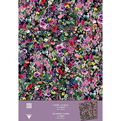 Clairefontaine 83388C rulle presentpapper tropisk dröm, 10 bågar, 50 x 70 cm, 100 g, 1 rulle Clairefontaine 83388C rulle presentpapper tropisk dröm, 10 bågar, 50 x 70 cm, 100 g, 1 rulle
