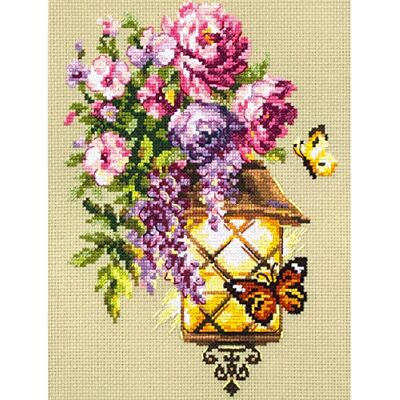 Magic Needle 100-041 ZW hoppskimmer korsstygnsset med räkningsmönster Tvågart Edition, bomull, flerfärgad, 17 x 23 cm Magic Needle 100-041 ZW hoppskimmer korsstygnsset med räkningsmönster Tvågart Edition, bomull, flerfärgad, 17 x 23 cm