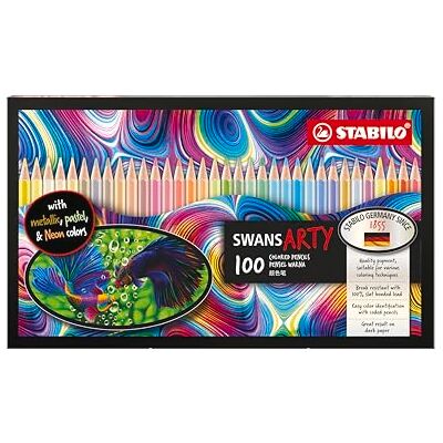 STABILO – färgpenna – swans – ARTY – 100-pack – inkl. 27 pastell-, 4 neon- och 9 metalliska färger STABILO – färgpenna – swans – ARTY – 100-pack – inkl. 27 pastell-, 4 neon- och 9 metalliska färger