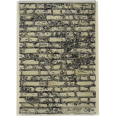 Sizzix 3-D textur bleknar präglingsmapp 664259, murverk av Tim Holtz, papper, flerfärgad, en storlek Sizzix 3-D textur bleknar präglingsmapp 664259, murverk av Tim Holtz, papper, flerfärgad, en storlek