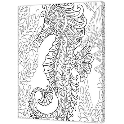 Pintcolor 7169.0 kilram med duk tryckt för målning, garvrä/bomull, vit/svart, 40 x 50 x 3,5 cm Pintcolor 7169.0 kilram med duk tryckt för målning, garvrä/bomull, vit/svart, 40 x 50 x 3,5 cm