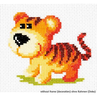Magic Needle 10–29 tigerjunges korsstygnsset med räknemönster, bomull, flerfärgad, 12 x 11 cm Magic Needle 10–29 tigerjunges korsstygnsset med räknemönster, bomull, flerfärgad, 12 x 11 cm