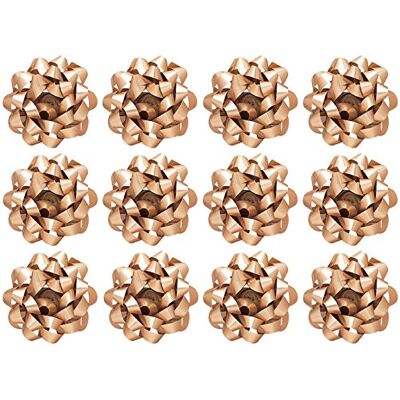 The Gift Wrap Company 12 st dekorativa matta rosetter Medium Guld The Gift Wrap Company 12 st dekorativa matta rosetter Medium Guld