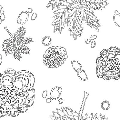 Glad Design Tyg, vit/svart, B: 145 cm, 140 g, 1 lfm Glad Design Tyg, vit/svart, B: 145 cm, 140 g, 1 lfm