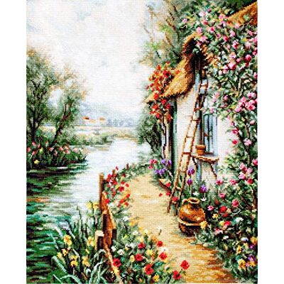 LUCAS Flerfärgad bomull korsstygn kit 28 x 24 cm LUCAS Flerfärgad bomull korsstygn kit 28 x 24 cm