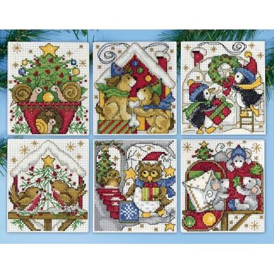 Design Works Crafts Design fungerar hem för jul korsstygn prydnadssats, bomull, 8,9 x 10 cm, 14 stycken, 6 stycken, 3-1/2 tum x 4 tum Design Works Crafts Design fungerar hem för jul korsstygn prydnadssats, bomull, 8,9 x 10 cm, 14 stycken, 6 stycken, 3-1/2 tum x 4 tum