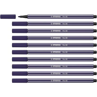 STABILO Premium tuschpenna Pen 68 ask med 10 Preussenblå STABILO Premium tuschpenna Pen 68 ask med 10 Preussenblå