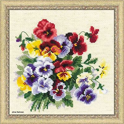 Riolis pensémedley, akryl, ull, vit, 20 x 20 cm Riolis pensémedley, akryl, ull, vit, 20 x 20 cm