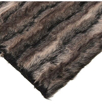 CRS Fur Fabrics Superlyxigt tyg i fuskpäls svart varg CRS Fur Fabrics Superlyxigt tyg i fuskpäls svart varg